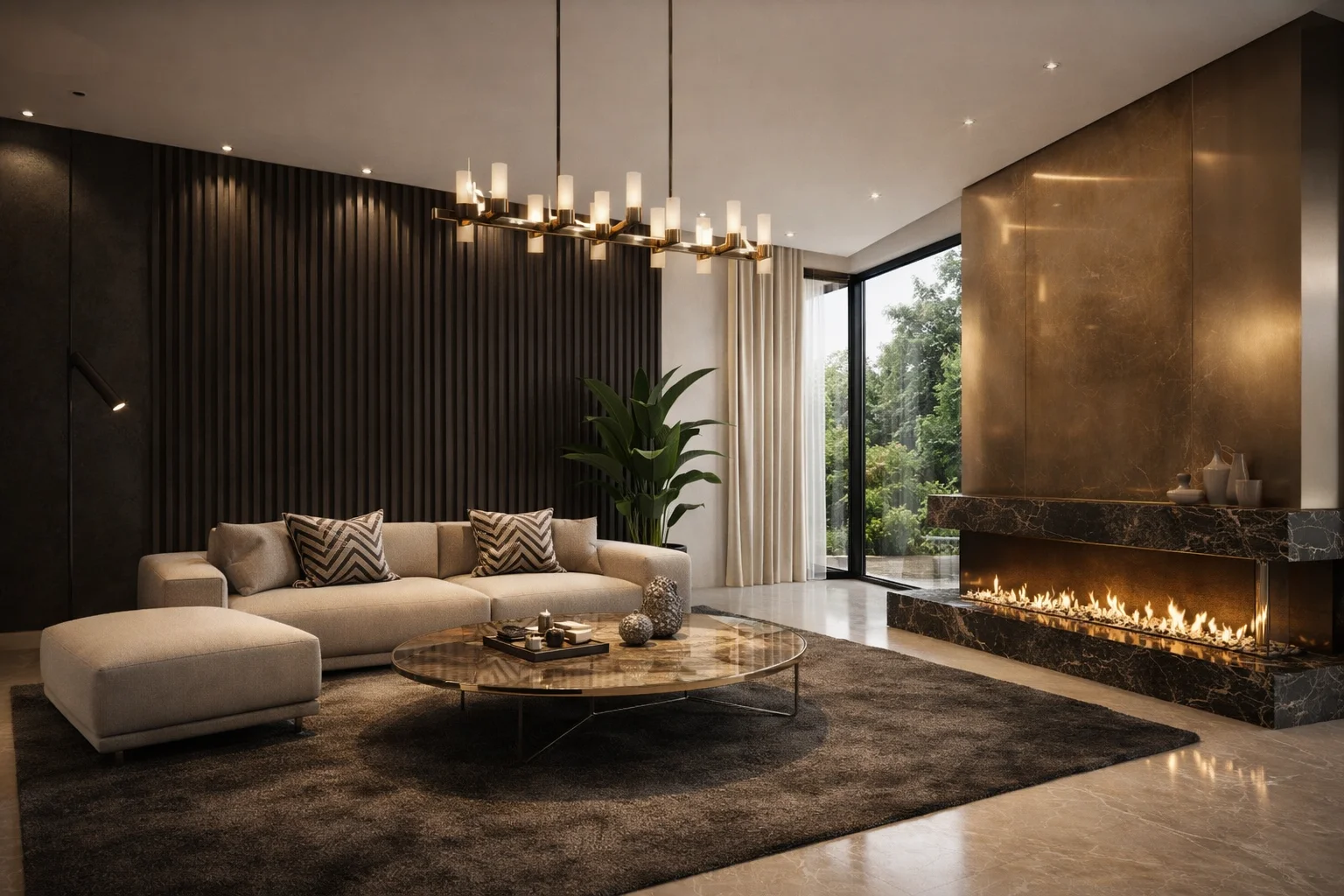 Luxury living room visualization